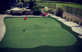 artificial grass on a golf course