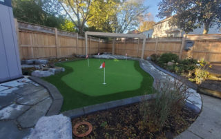 putting green in the backyard